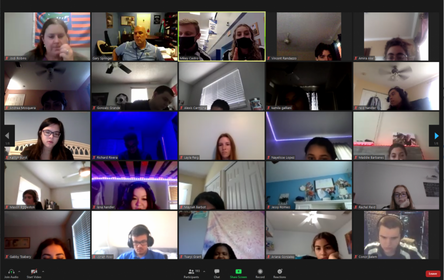 A screenshot of the Zoom meeting held on Thursday, February 18.