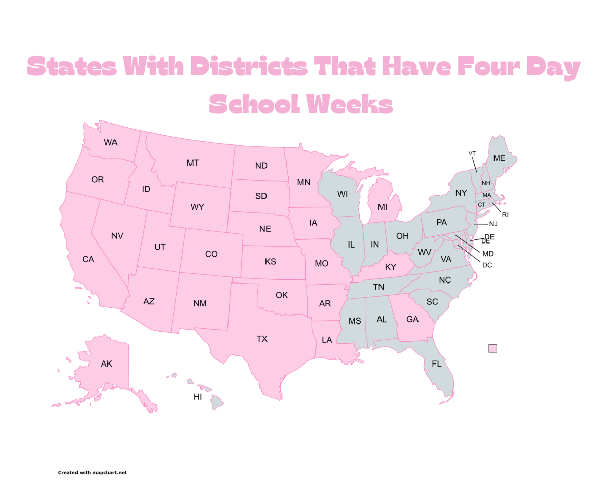 876+School+districts+across+26+states+shown+on+the+map+have+adopted+four+day+school+weeks.