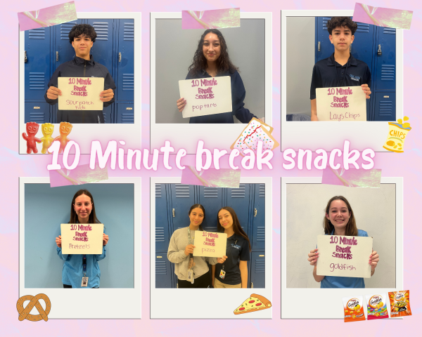 Students share their favorite 10-minute break snacks to grab.