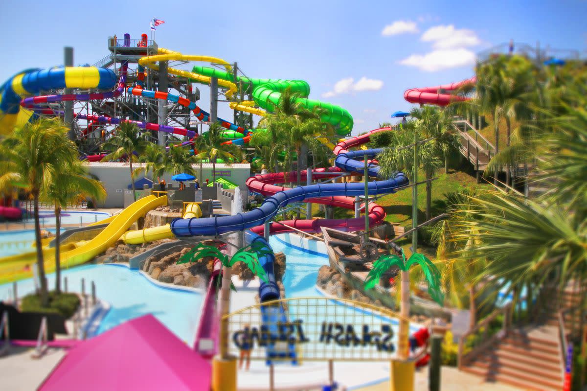 A+view+of+the+slides+and+attractions+of+Rapids+Waterpark+in+Riviera+Beach%2C+Florida.