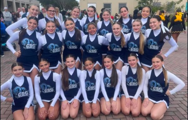 Coral Springs Charter Competition Cheerleading Team after successful regional performance